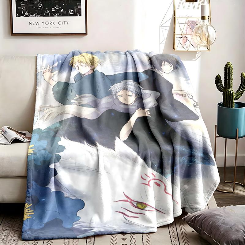Natsume's Book of Friends Theme Blanket Suitable For The Sofa Camping And Travel Made Of Soft Flannel Material An Ideal Gift For Occasions Such As Bir