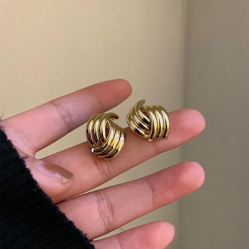 Корейская Мода Минималистичные Серьги-гвоздики Круглые Преувеличенные Серьги для Женщин Серьги Бринкос Модная Бижутерия