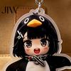 Portable Acrylic Keychain Penguin Girl Keychain, Double Sided Car Key Collectible Ring, Decorative with Lobster Clasp, Fans Gift