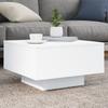  LED Coffee Table, White, 55x55x31 Cm