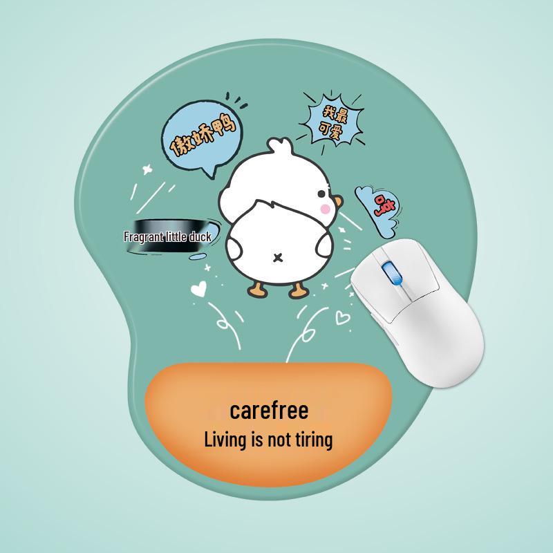 Минималистичный вдохновляющий коврик для мыши с поддержкой запястья, с нескользящим силиконом и пользовательским изображением.