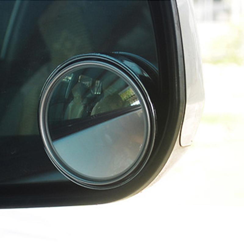 2Pcs 75Mm 3R-036 Stick-On Convex Blind Spot Rearview Mirror With Adjustable Wide Angle