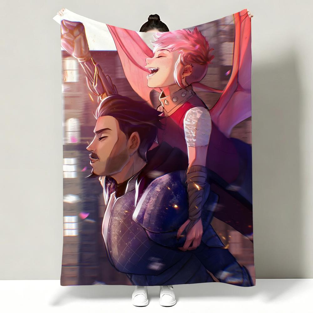 Movie NNimona Throw Soft Warm Flannel Throw Blanket Multiuse for Sofa Bed Office Nap