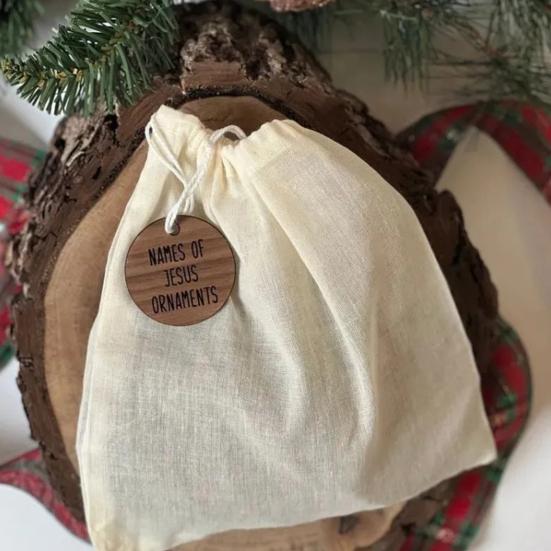 Yousheng 10 Pcs Jesus Wood Christmas Ornament Xmas Tree Hanging Pendant for Christmas Parties Indoor/Outdoor Decoration