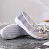 Hollowed Out Cloth Shoes Women Soft Bottom Anti Slip Flat Bottomed Mother Shoes Ventilation Work Shoes Retro Ethnic Style Simple Casual