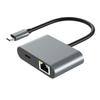 Адаптер Gigabit Ethernet Type-C 60 Вт с RJ45 для быстрой зарядки и подключения хаба