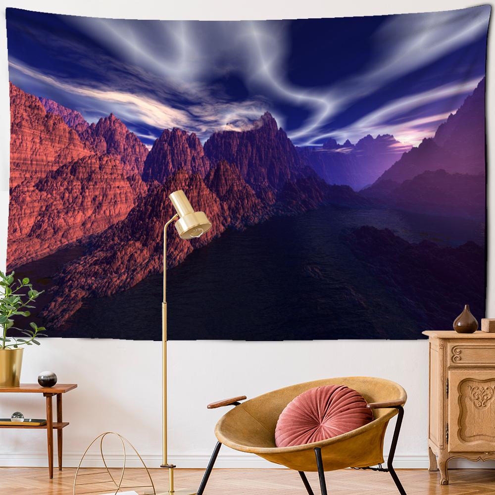 Научная фантастика картина маслом гобелен настенный богемный мультфильм хиппи психоделический ковер художественная комната домашний декор