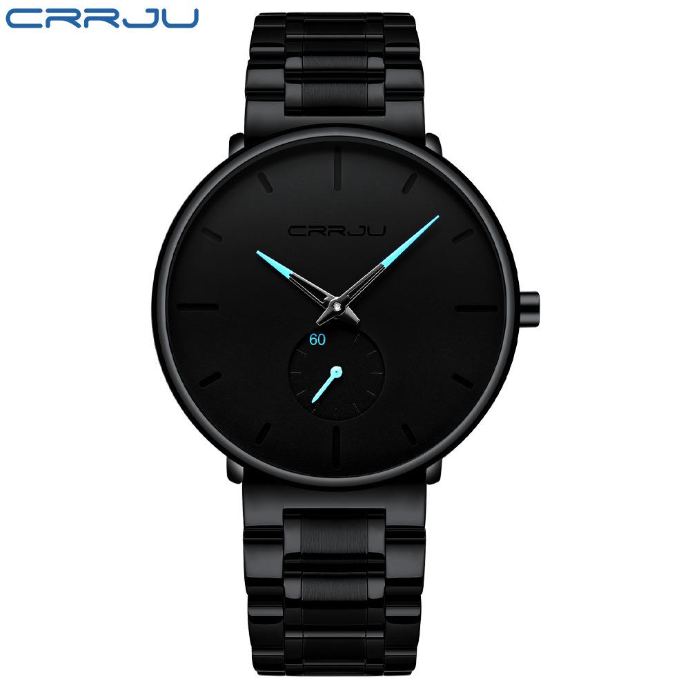 CRRJU 2150 Men's Ultra-thin Waterproof Steel Band Watch