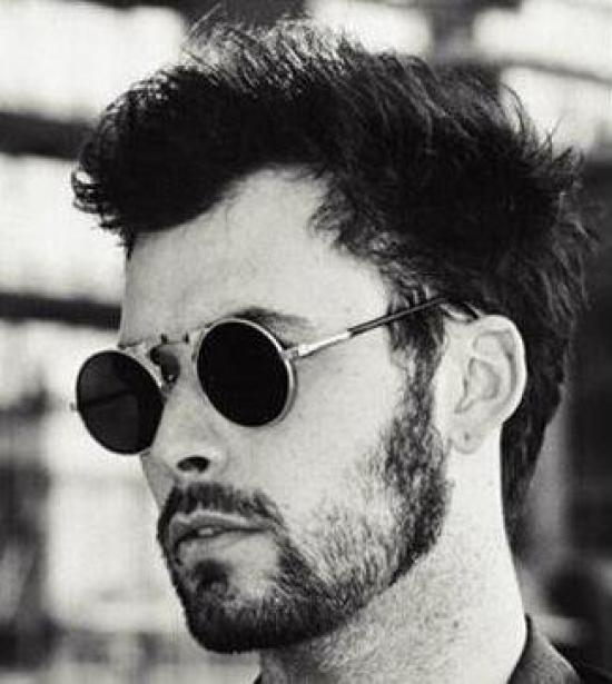 Круглые солнцезащитные очки очки стимпанк черные мужские и женские J's select_apparel откидные (золото)