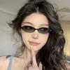 Color Changing Outdoor Eyeglasses Spicy Girl Style Photochromic Myopia Glasses Super Light Small Frame Near Sight Glasses