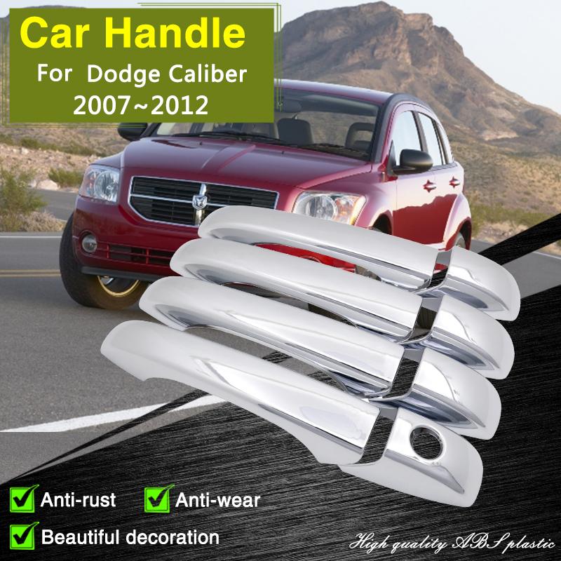 Fit for Dodge Caliber 2007 2008 2009 2010 2011 2012 Chrome Smart Door Handle Cover Car External Styling Accessories Sticker Trim