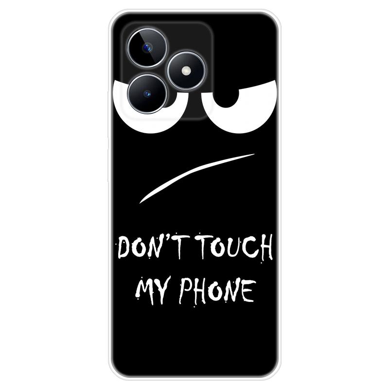 Для Realme C51 Корпус Окрашенная задняя крышка из ТПУ Мягкий силиконовый чехол Realme C51