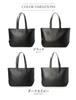 [G Genuine Leather] Waterproof Genuine Leather Tote Bag, A4 Size, Zippered, Men's, Business, Commuter, Gift (Black, L)