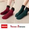 3Pairs/lot Women Winter Warm Thicken Thermal Soft Casual Solid Color Socks Wool Cashmere Home Snow Boots Velvet Home Floor Sock