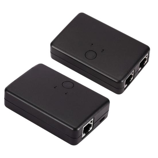 2 Port RJ45 Lan Network Switch Hub Computer Ethernet Internet Converter Adapter