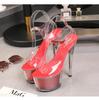 Женские сандалии на очень высоком каблуке для ночного клуба, шлепанцы, босоножки на платформе, прозрачные каблуки для серии 181, каблук 17 см, платформа 7 см, LFD