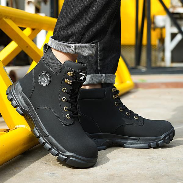 Labor Insurance Shoes Men's Waterproof Oil Abrasion-resistant Non-slip Work Shoes Steel-toed Shoes Safety Shoes Work Boots
