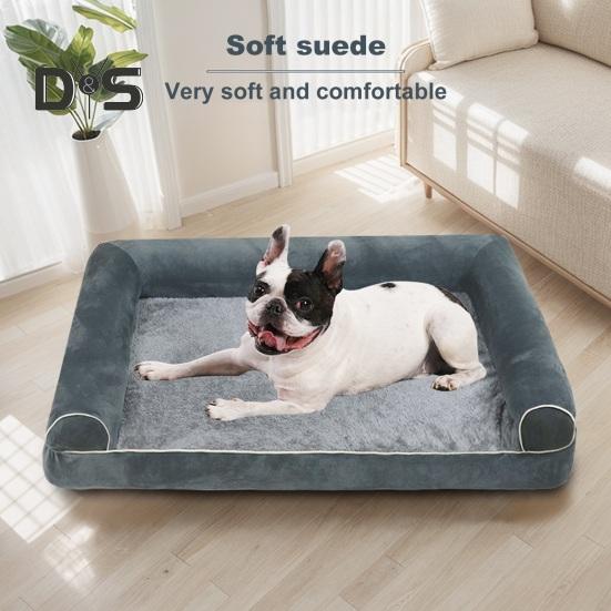 Orthopedic Dog Bed Large Washable Dog Sofa Bed Soft Bolster Dog Nest Cotton Filling Warm Pet Couch Sofa for Medium Large Dogs