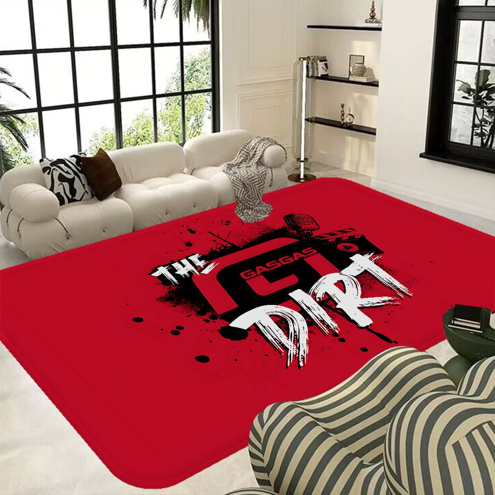 G-GasGas Red Motorcycle Hallway Carpet Non-Slip Laundry Room Mat Laundry Decor Balcony Child Living Room Bedside Area Rugs