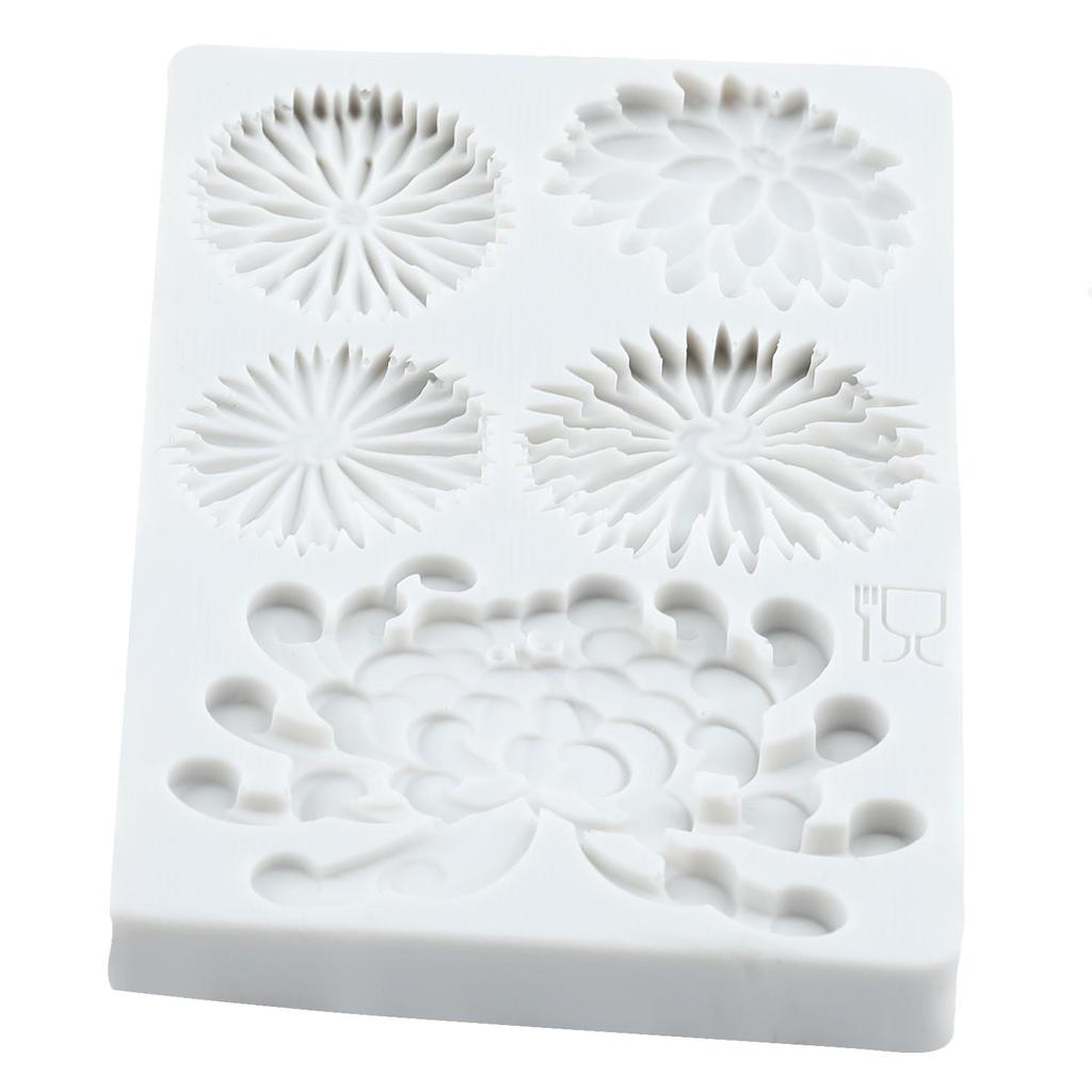 Chrysanthemum Silicone Mold Daisy Flower Fondant Molds Cake Decorating Tools Cupcake Topper Candy Sugar Craft Gum Paste Polymer Clay