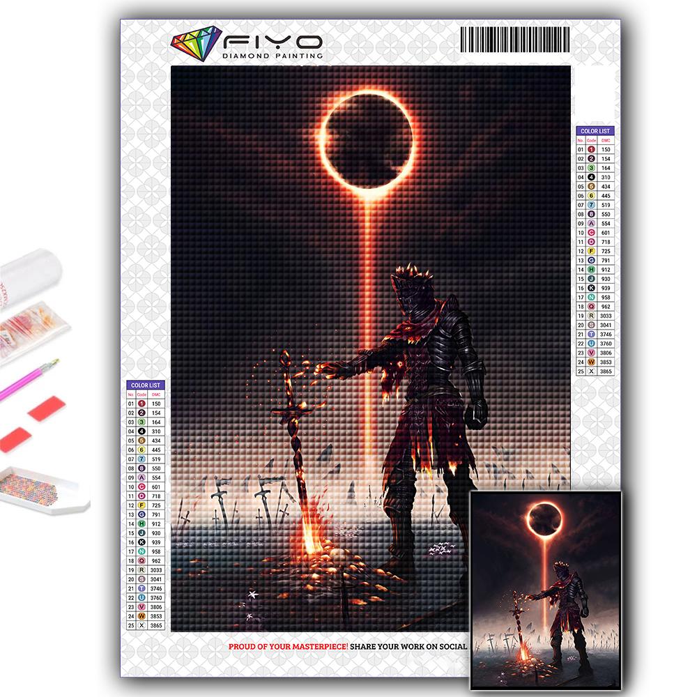 DIY 5D Diamond Painting Game Dark Souls Cross Stitch Kit Full Drill Embroidery Mosaic Art Picture of Rhinestones Gift