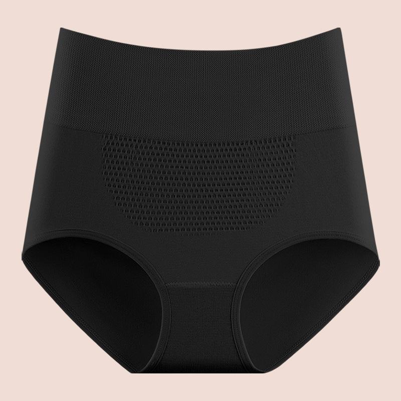 Женские Весенние и Осенние Высокопосаженные Сотовые Теплые Трусы-Слипы с Поддержкой Живота и Бедер, Высокоэластичные, Треугольные