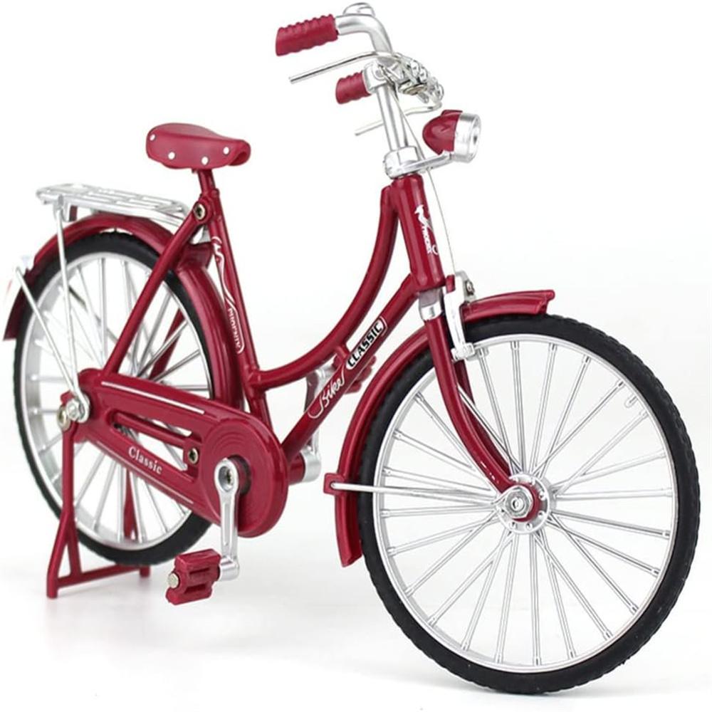 Металлическая ретро-модель велосипеда 1:10 Мини Велосипед Настольные Поделки Классический Велосипед Игрушка Аксессуар для Кукольного Домика Домашний Декор Детские Игрушки