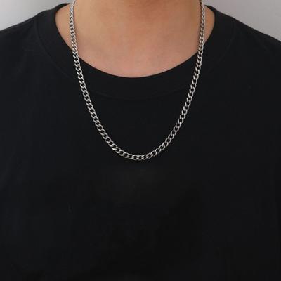 Цепочка-ожерелье для мужчин и женщин, серебряная, золотая, черная, тонкая, кабельная, хип-хоп, украшения для свиданий, ежедневных, банкетных, вечеринок
