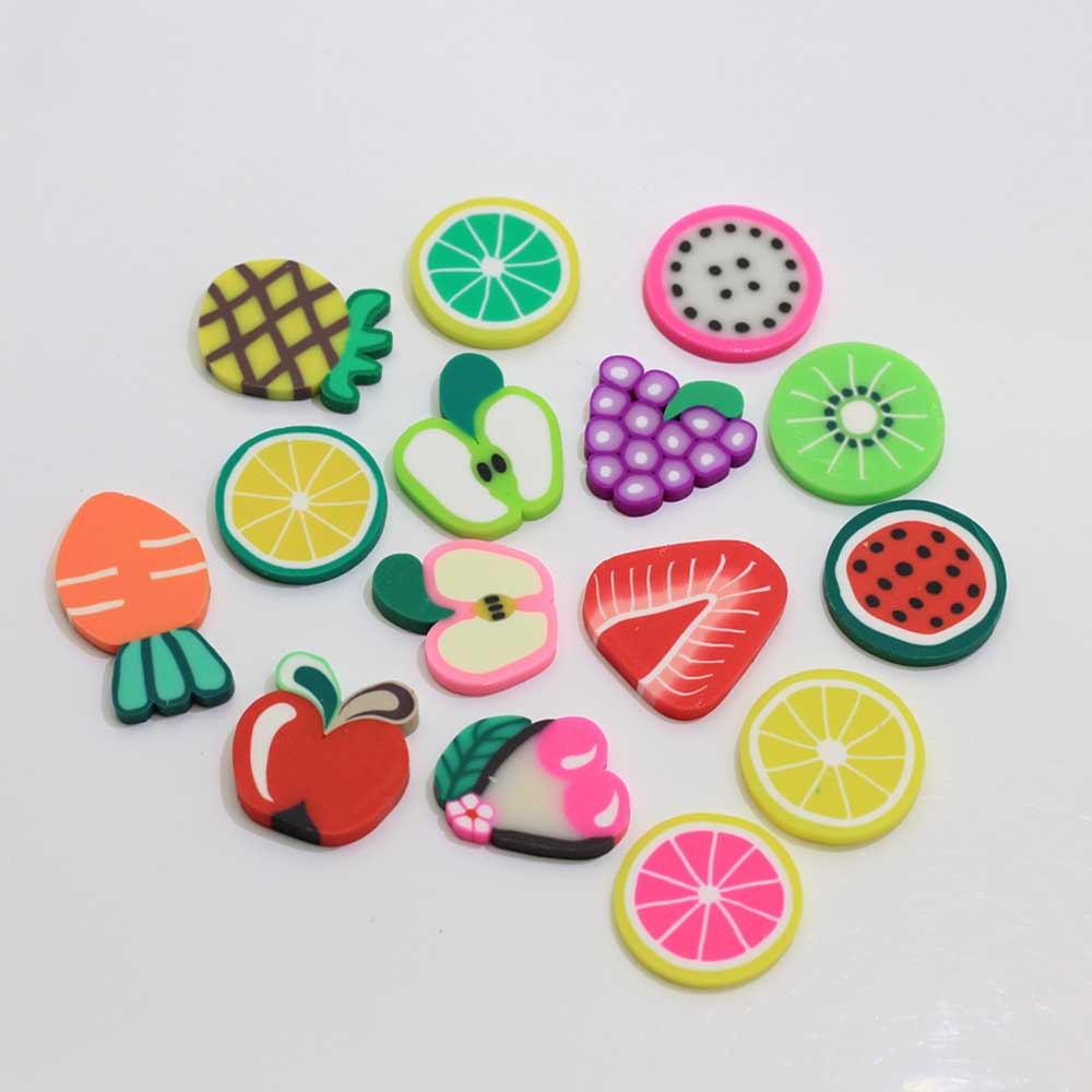 20*20*2mm Slime Filler Strawberry Polymer Clay Sprinkle for Kids Diy Soft Clay for Craft Clay Nail Art Scrapbook Decoration DIY