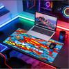 Custom Name Personalized Superman Pattern Mousepad, Laptop PC Desk Mat, Decorative Desk Mat for Home Keyboard Pad Gift