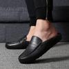 Fashion Half Drag Casual Sandals Shoes Men Slippers No Heels Lazy Peas Shoes Comfortable Slip On Loafers Man Easy To Put On and Take Off