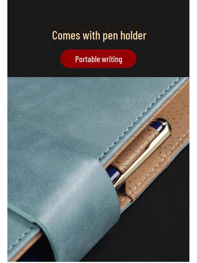 Деловой кожаный блокнот формата А5 с отрывными листами для офисных встреч и договоров купли-продажи