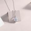 S925 Silver Necklace 2 Carat Moissanite Chain Ins Wind Collarbone Chain Pendant