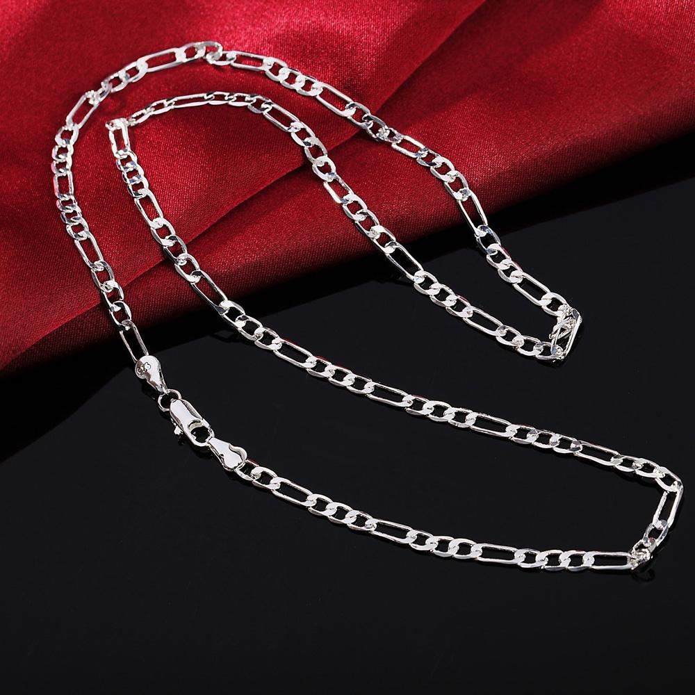 Благородный Новый Прибытие Серебряный Цвет 4MM Цепь для Мужчин Женщин Браслет Ожерелье Комплект Ювелирных Изделий Леди Подарки На Рождество Подвески Свадьба