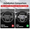 Fypaj3 Подходит для Ford Дышащие отверстия Кожа Матовая Текстура Углеродного волокна Чехол на рулевое колесо Подходит для Focus Mk2 Mk3 Fiesta Mk7 Transit Custom
