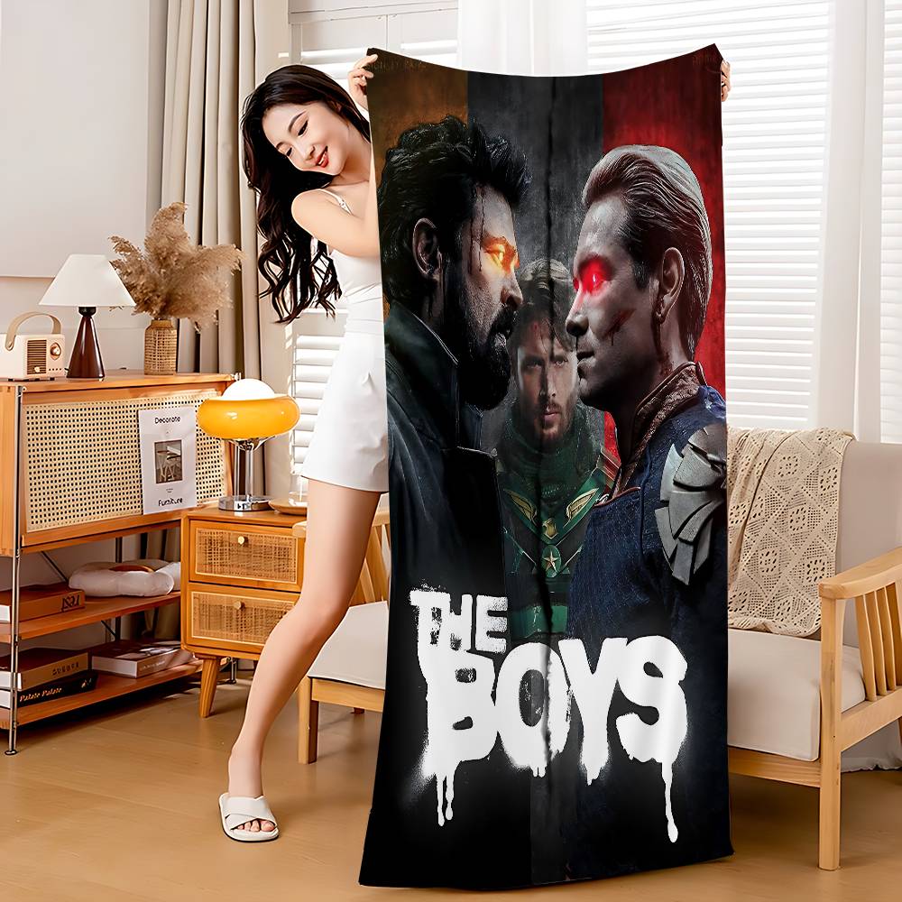 TV Series T-The Boys Anime Beach Swimming Towel Soft Absorbent Washcloth Children's Gifts For Kids Travel Camping Gym