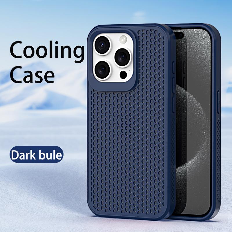 Охлаждающий чехол для телефона iPhone 14 14 Pro Max 15 Pro 11 12 13 Max с защитой от отпечатков пальцев и защитой задней камеры из сотовой сетки PP Shell