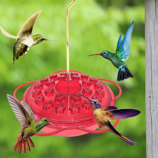 Кормушка для птиц Дизайн в форме цветка Кормушка для колибри Всепогодная поилка Интегрированный цветок