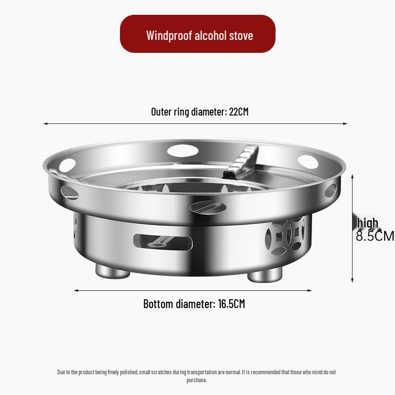 Сухой горшок-плита из нержавеющей стали: Компактная жаровня (хот-пот) на спирту для домашнего и коммерческого использования