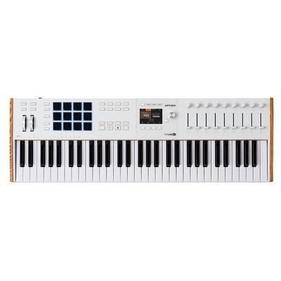 Arturia Клавиатурный контроллер KeyLab mk3 61 послекасание цветной дисплей белые клавиши/динамика & совместимый/функция пэдов/полный