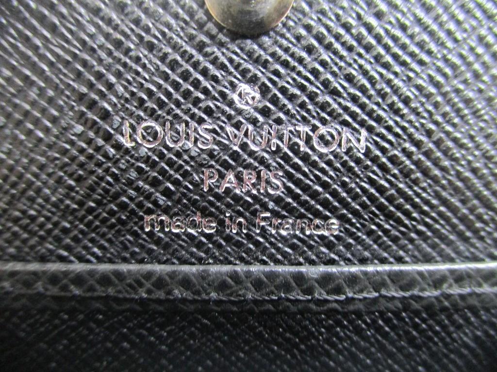 Authentic LOUIS VUITTON Taiga Ardoise Leather Coin Purse Porto Monnaie Boite #a900 Refurbished