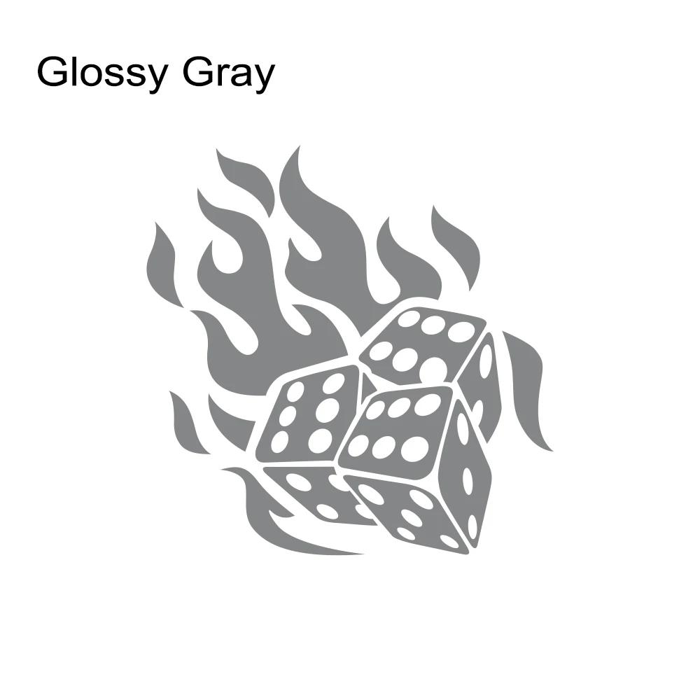 Car Engine Hood Sticker Flame Dice Graphic Vinyl Decal For Auto Vans Trucks SUV Self-Adhesive Auto Body Window Decor Accessories