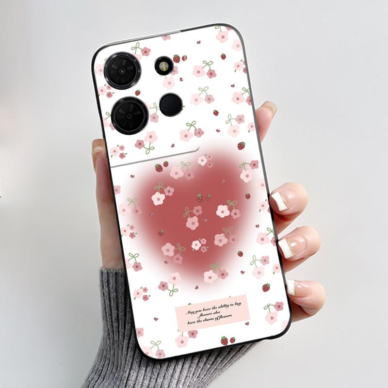 Чехол с принтом для TCL 503 502 501 Чехол для TCL K11 T432W Funda Мягкий силиконовый Черный корпус Vodafone Smart M25 Capa Милый цветочный корпус