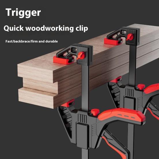 Зажим для деревообработки с эргономичной ручкой, многоцелевой, для работы одной рукой, быстрозажимной зажим, ручной инструмент для проектов «сделай сам»