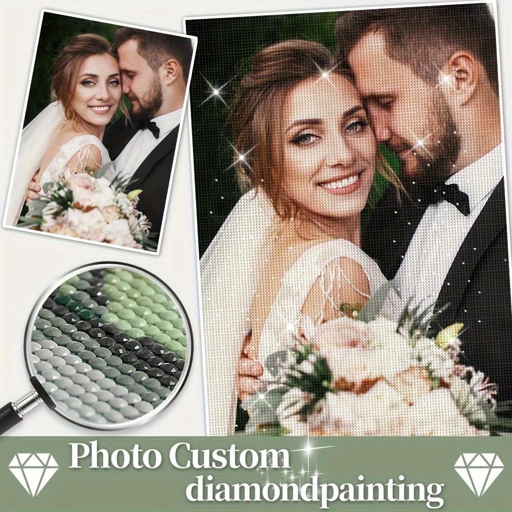 Художественная роспись алмазной живописью Фото Индивидуальная круглая картина из стразов Алмазная вышивка Подарок ребенку, свадьбе и родителям