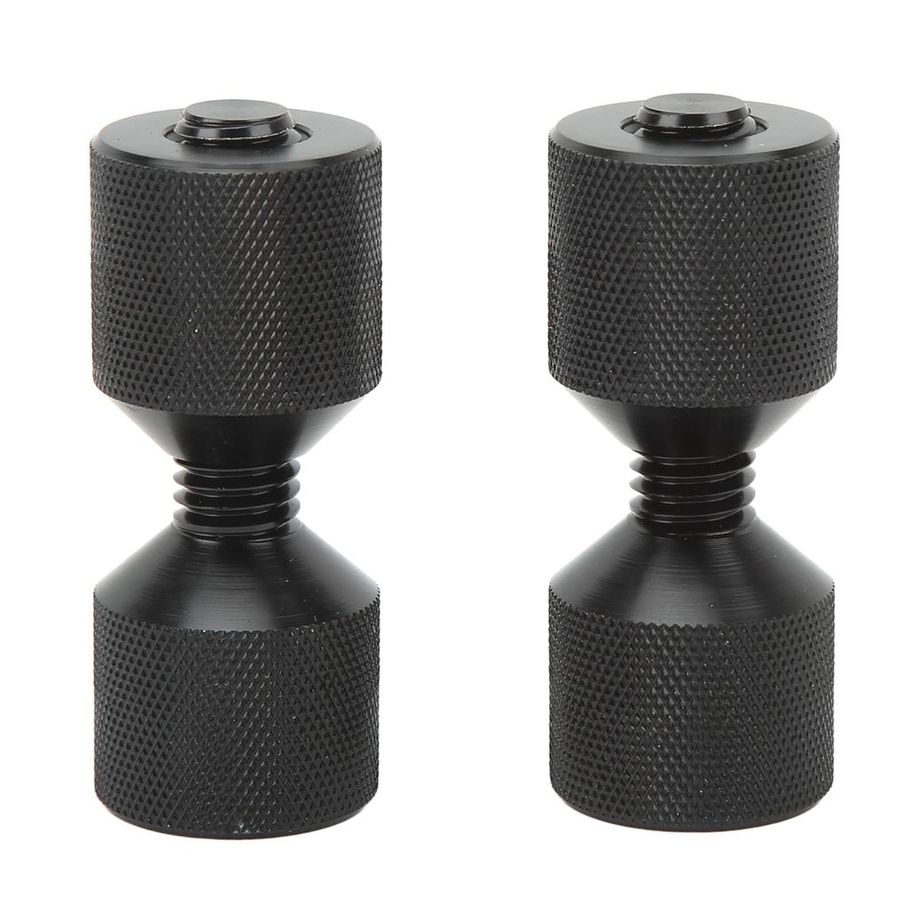 2-Hole Flange Alignment Pins, Quick Flange Pin Set, Aluminum, Durable, Easy Installation, Portable Tool, Black, M12, 2pcs