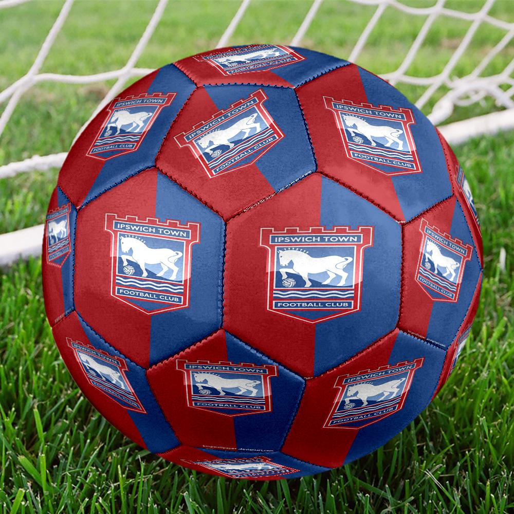 Town Football Club Crest Printed Size 5 Soccer Balls, High-Quality, Anti-Slip, Protective Football, A Unique Gift , Birthdays, Christmas Gifts