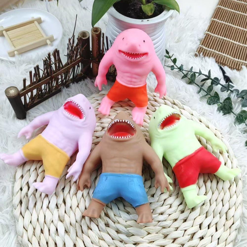 Kneading Shark Fidgeting Toys Slow Rebound Sharkman Relax Toys Shark Squeeze Toy  Children Adult