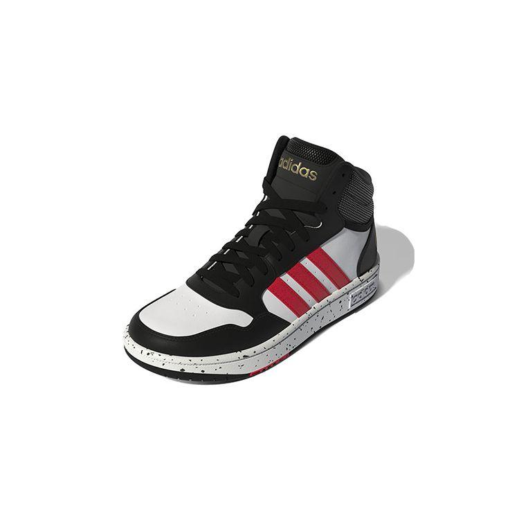 adidas Обручи Mid J Black White Ярко-красные детские кроссовки Cloud-White Core-Black HR0227