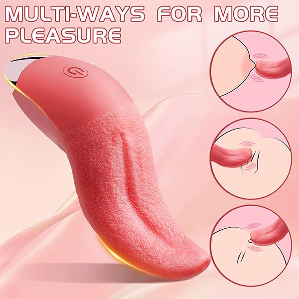 10 Modes Realistic Tongue Licking Powerful Stimulator Vibrator G Spot Clitoral Stimulation Nipples Masturbator Adult Sex Toys For Women Couples